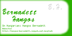 bernadett hangos business card